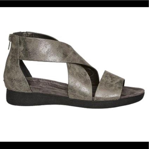 PIERRE DUMAS KORI PEWTER SANDALS - Picture 6 of 7